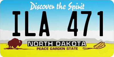 ND license plate ILA471