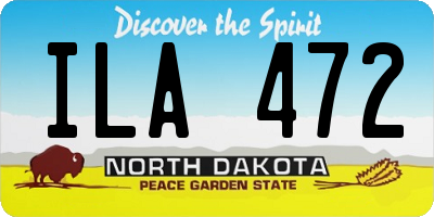 ND license plate ILA472