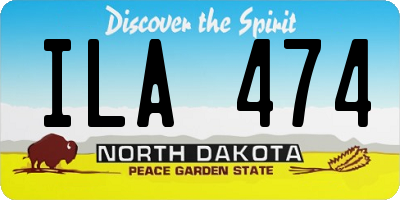 ND license plate ILA474