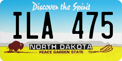 ND license plate ILA475
