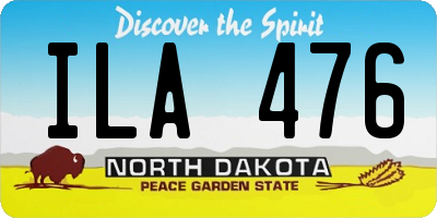 ND license plate ILA476
