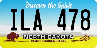 ND license plate ILA478
