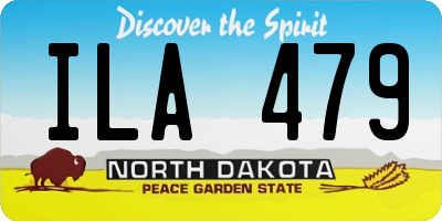ND license plate ILA479