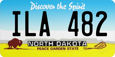 ND license plate ILA482