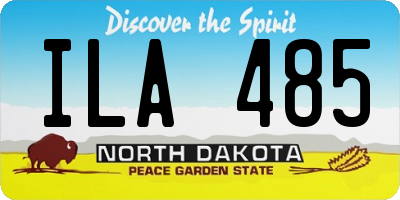 ND license plate ILA485