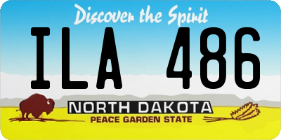 ND license plate ILA486