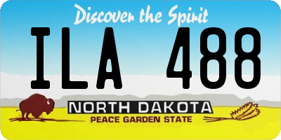 ND license plate ILA488