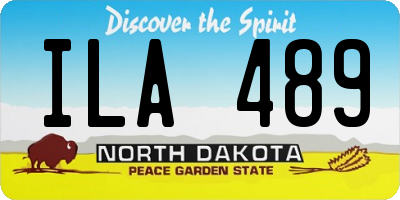 ND license plate ILA489