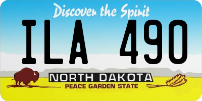 ND license plate ILA490