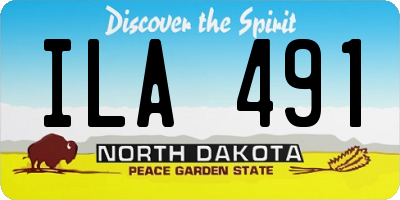 ND license plate ILA491