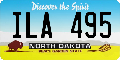 ND license plate ILA495
