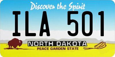 ND license plate ILA501