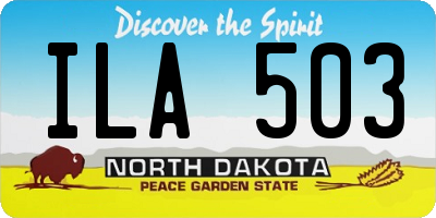 ND license plate ILA503