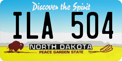 ND license plate ILA504