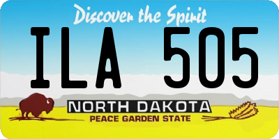 ND license plate ILA505