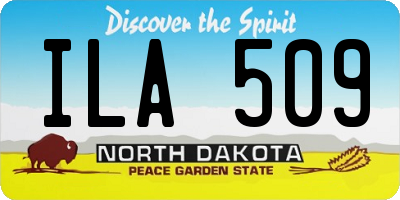 ND license plate ILA509