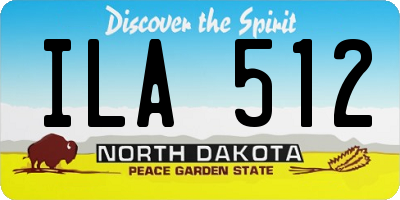 ND license plate ILA512