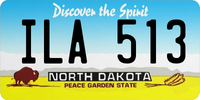 ND license plate ILA513