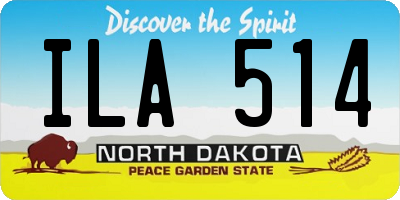 ND license plate ILA514