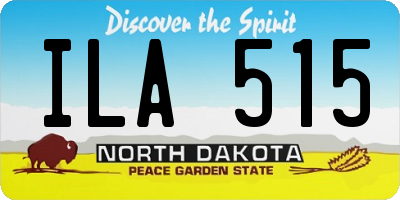 ND license plate ILA515