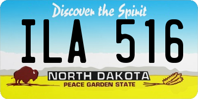 ND license plate ILA516