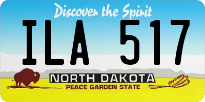 ND license plate ILA517