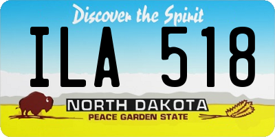 ND license plate ILA518