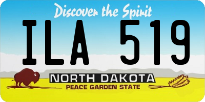 ND license plate ILA519