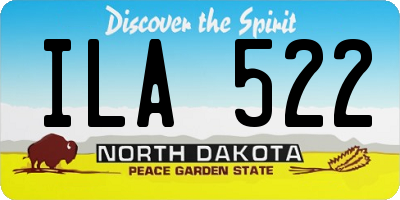 ND license plate ILA522