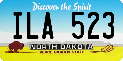ND license plate ILA523