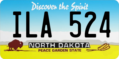ND license plate ILA524