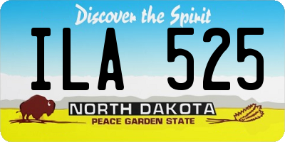 ND license plate ILA525