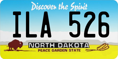 ND license plate ILA526