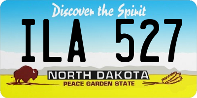 ND license plate ILA527