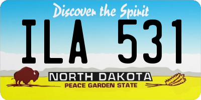 ND license plate ILA531