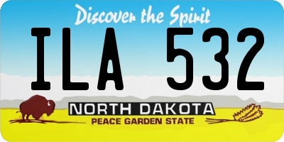ND license plate ILA532