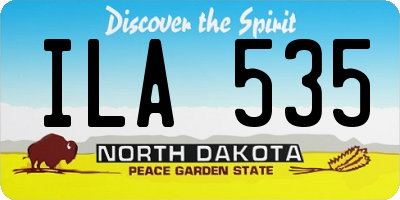 ND license plate ILA535