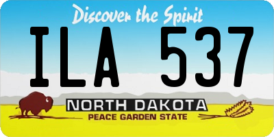 ND license plate ILA537