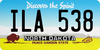ND license plate ILA538
