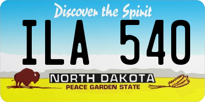 ND license plate ILA540