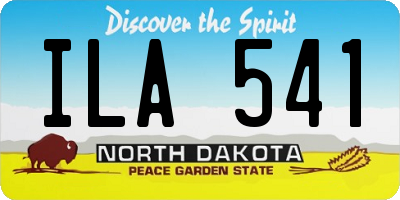 ND license plate ILA541