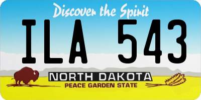 ND license plate ILA543