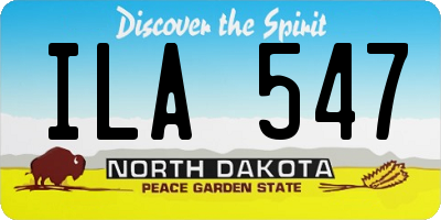 ND license plate ILA547