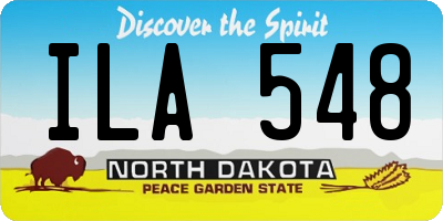 ND license plate ILA548
