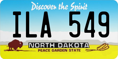 ND license plate ILA549