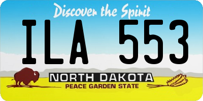 ND license plate ILA553