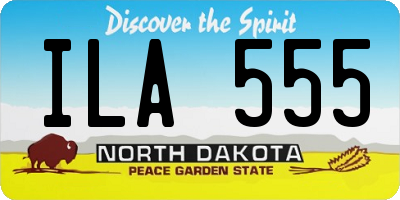 ND license plate ILA555