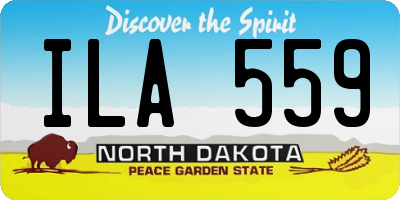 ND license plate ILA559