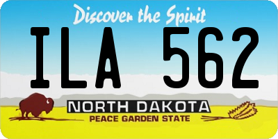 ND license plate ILA562