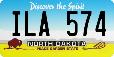 ND license plate ILA574